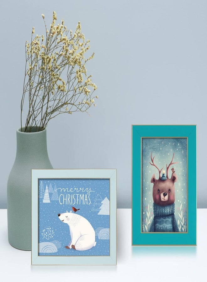 CORE ART 3.5x5 Picture Frames Soft Blue, 3.5 by 5 Colorful Photo Frame with HD Plexiglass, Wall or Tabletop Display, Set of 2 - Image 3